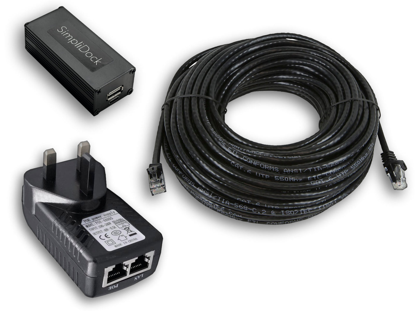 Cat5/6/7 POE+ 20W USB Charging Kit