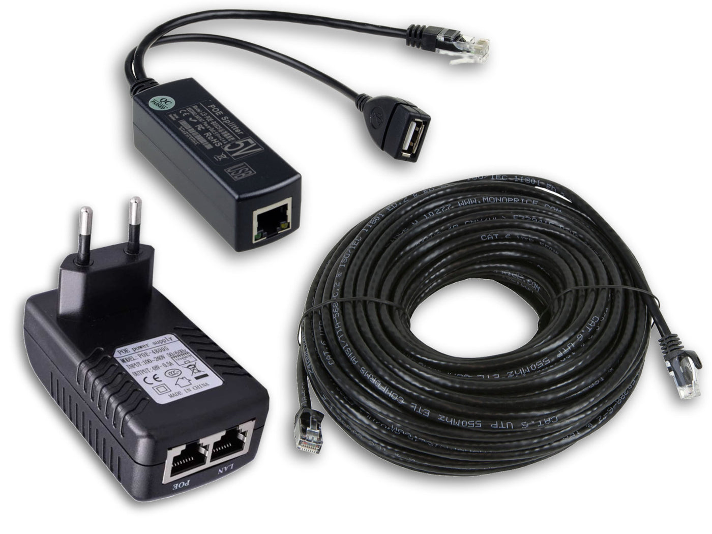 Cat5/6 POE USB Charging Kit