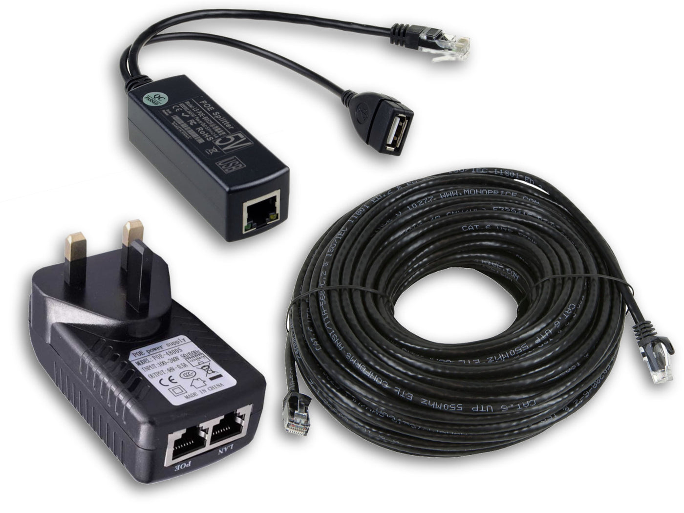 Cat5/6 POE USB Charging Kit