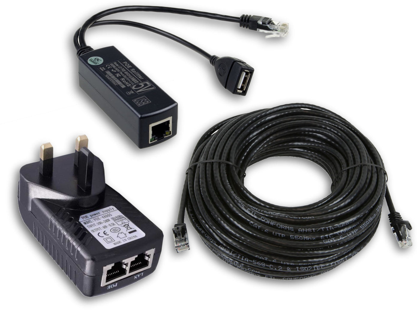 Cat5/6 POE USB Charging Kit