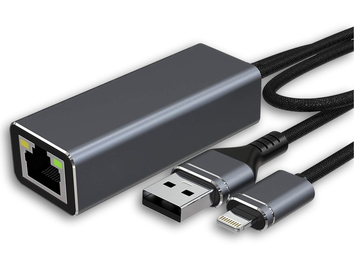 Ethernet+USB to Lightning Adapter